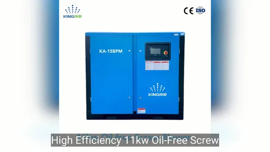 High Efficiency 5.5kw/7.5kw/11kw /15kw/18.5kw/22kw 40MPa 9m3 Oil-Free Screw Blower for Industrial Use